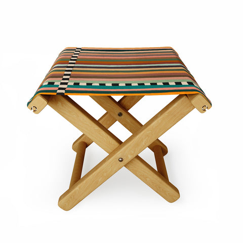 Alisa Galitsyna Mix of Stripes 9 Folding Stool