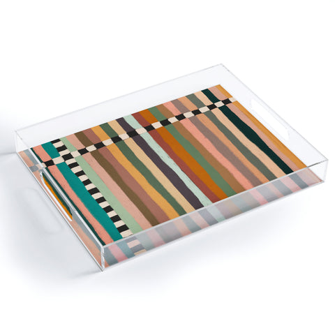 Alisa Galitsyna Mix of Stripes 9 Acrylic Tray