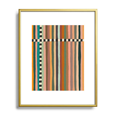 Alisa Galitsyna Mix of Stripes 9 Metal Framed Art Print