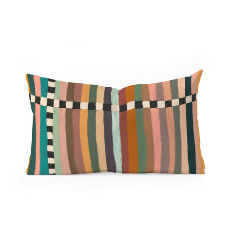 Alisa Galitsyna Mix of Stripes 9 Oblong Throw Pillow