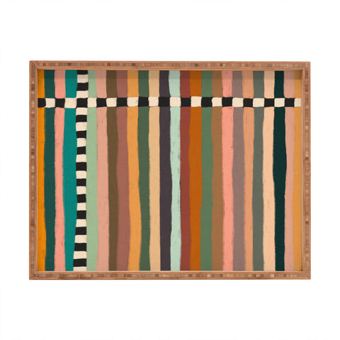 Alisa Galitsyna Mix of Stripes 9 Rectangular Tray