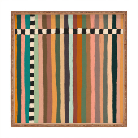 Alisa Galitsyna Mix of Stripes 9 Square Tray