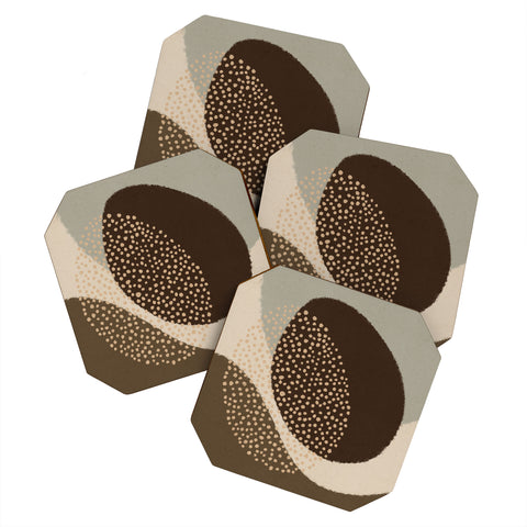 Alisa Galitsyna Modern Abstract Shapes 6 Coaster Set