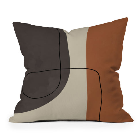 Alisa Galitsyna Modern Abstract Shapes II Outdoor Throw Pillow