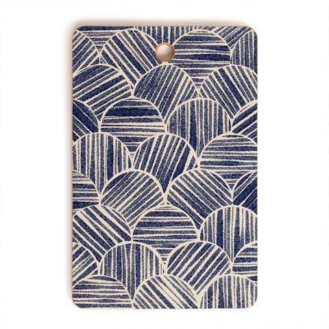 Alisa Galitsyna Navy Blue Striped Pattern 2 Cutting Board Rectangle