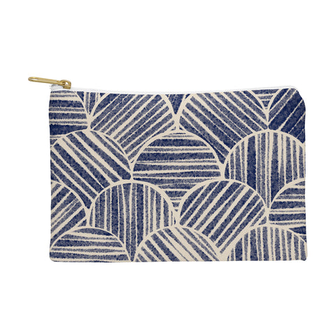 Alisa Galitsyna Navy Blue Striped Pattern 2 Pouch