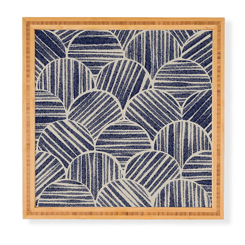 Alisa Galitsyna Navy Blue Striped Pattern 2 Framed Wall Art