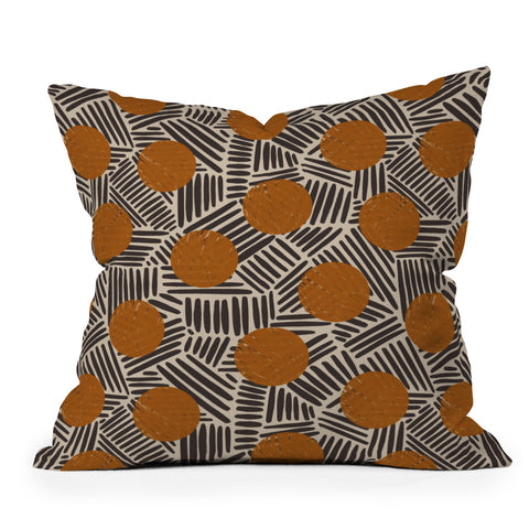 Alisa Galitsyna Neutral Abstract Pattern 2 Outdoor Throw Pillow