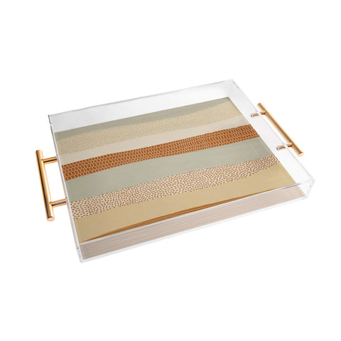 Alisa Galitsyna Neutral Abstract Pattern 5 Acrylic Tray