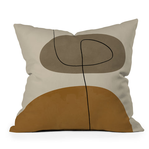Alisa Galitsyna Organic Abstract ShapesII Outdoor Throw Pillow