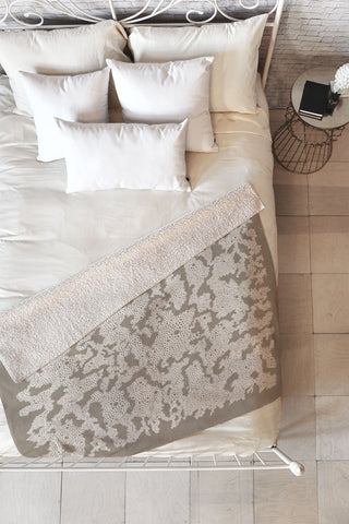 Alisa Galitsyna Organic Lace Fleece Throw Blanket