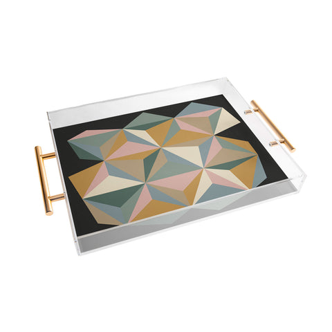 Alisa Galitsyna Pastel Triangles Acrylic Tray