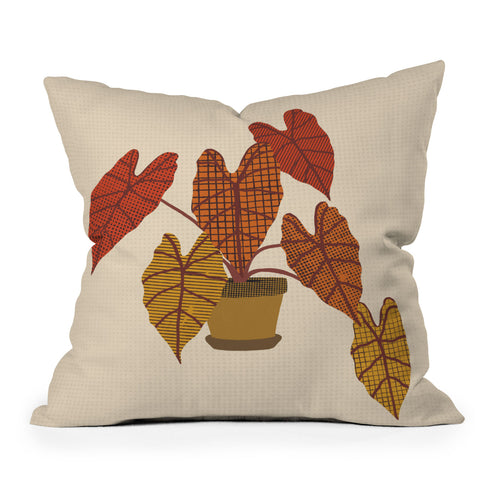 Alisa Galitsyna Patterned Alocasia 3 Outdoor Throw Pillow