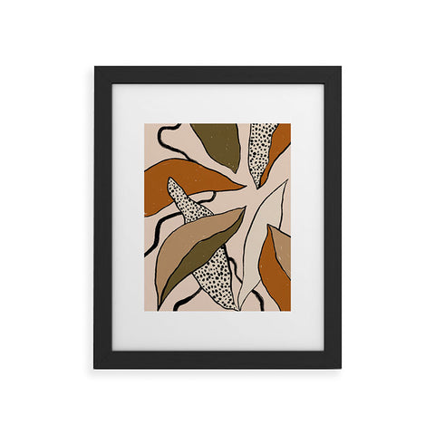 Alisa Galitsyna Patterned Tropical Leaves Framed Art Print