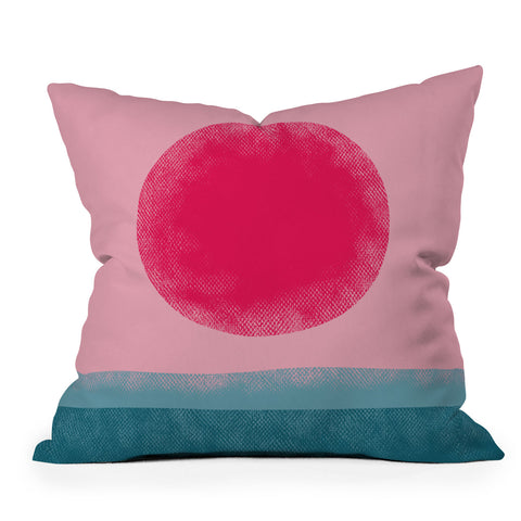 Alisa Galitsyna Pink Sun Outdoor Throw Pillow