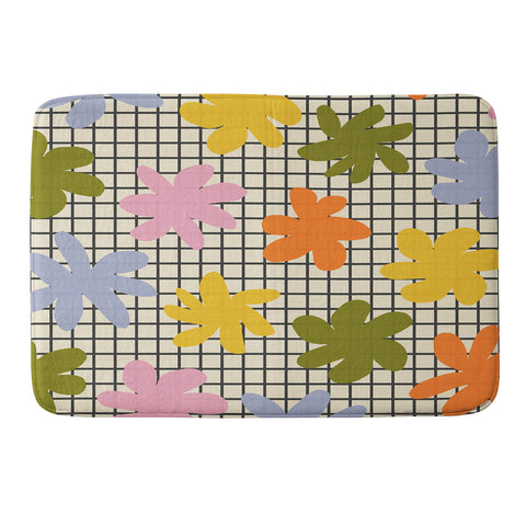 Alisa Galitsyna Playful Flowers 1 Memory Foam Bath Mat