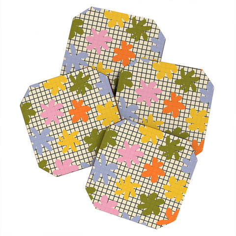Alisa Galitsyna Playful Flowers 1 Coaster Set