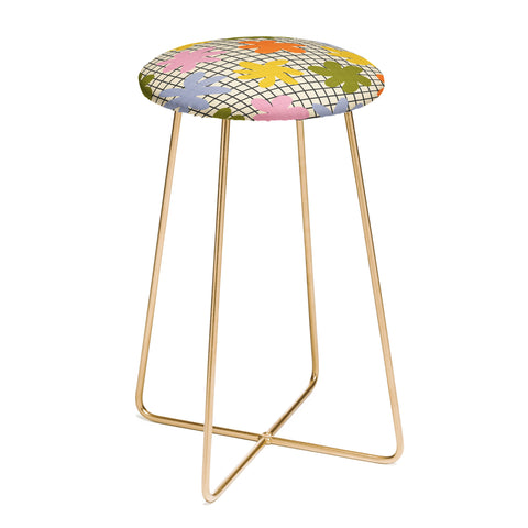 Alisa Galitsyna Playful Flowers 1 Counter Stool