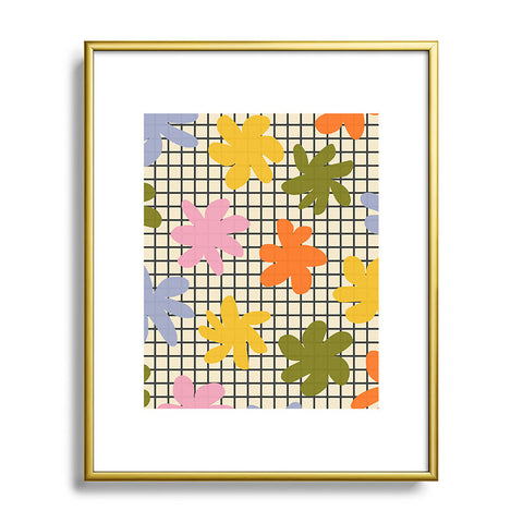 Alisa Galitsyna Playful Flowers 1 Metal Framed Art Print