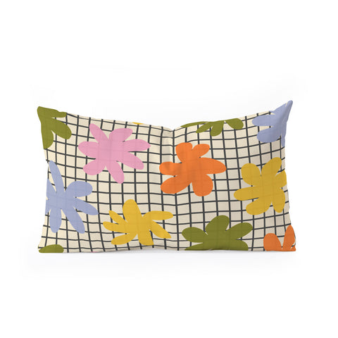 Alisa Galitsyna Playful Flowers 1 Oblong Throw Pillow