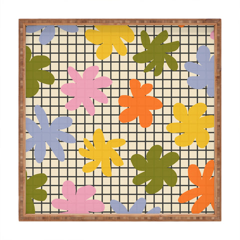 Alisa Galitsyna Playful Flowers 1 Square Tray