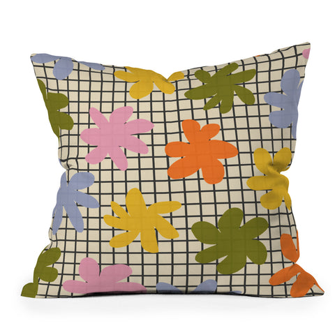 Alisa Galitsyna Playful Flowers 1 Outdoor Throw Pillow