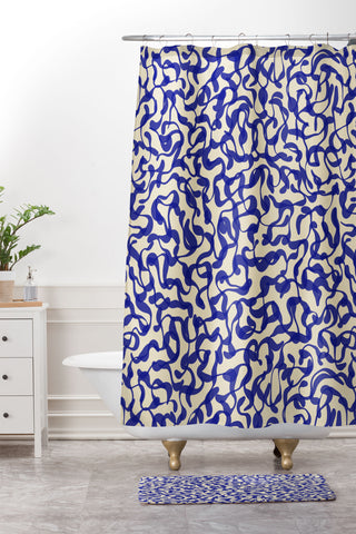 Alisa Galitsyna Playful strokes 2 Shower Curtain And Mat