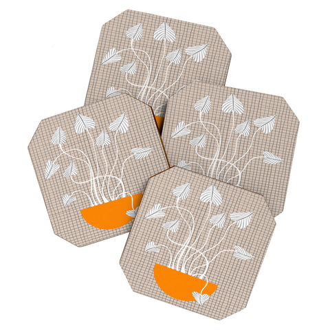 Alisa Galitsyna Potted Plant Coaster Set