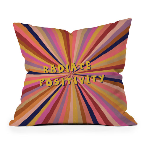 Alisa Galitsyna Radiate Positivity Outdoor Throw Pillow