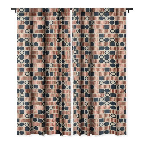 Alisa Galitsyna Red Blue Handdrawn Pattern 1 Blackout Non Repeat