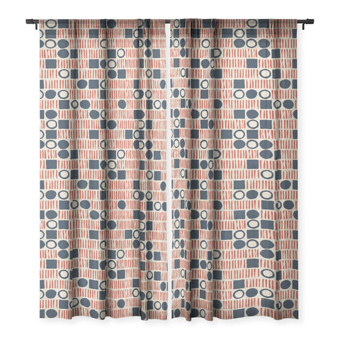 Alisa Galitsyna Red Blue Handdrawn Pattern 1 Sheer Non Repeat