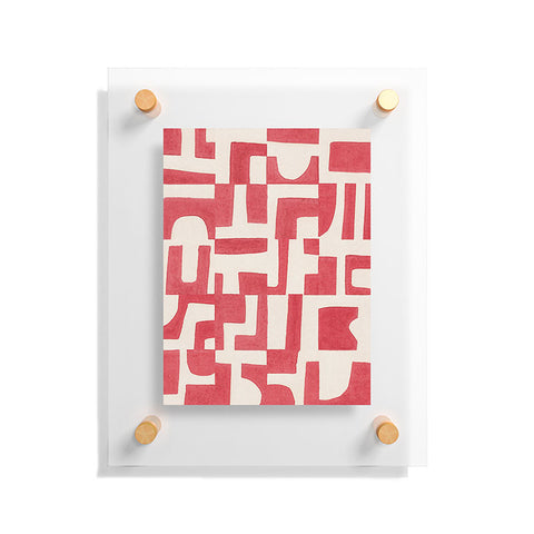Alisa Galitsyna Red Puzzle Floating Acrylic Print