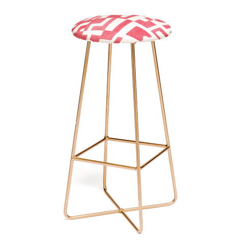 Alisa Galitsyna Red Puzzle Bar Stool