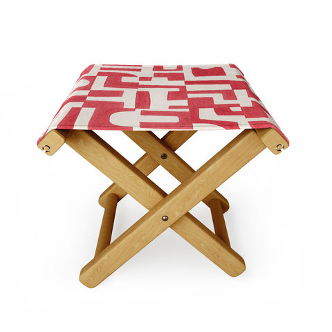 Alisa Galitsyna Red Puzzle Folding Stool