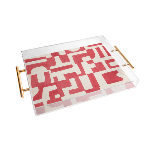 Alisa Galitsyna Red Puzzle Acrylic Tray