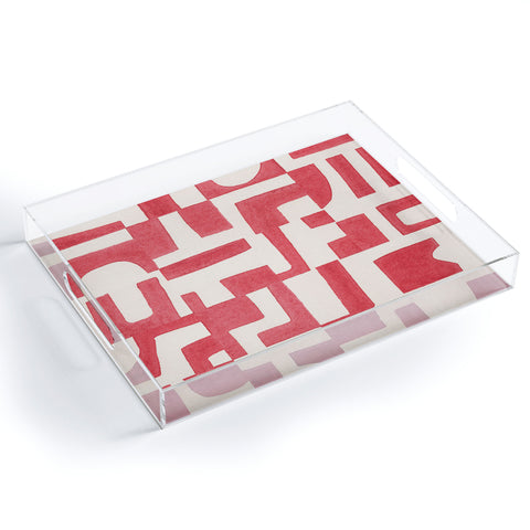 Alisa Galitsyna Red Puzzle Acrylic Tray