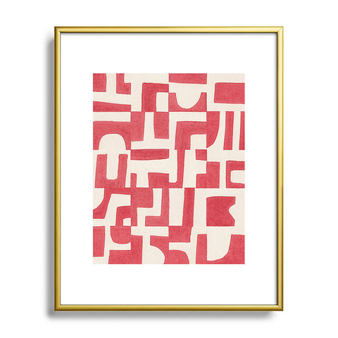 Alisa Galitsyna Red Puzzle Metal Framed Art Print