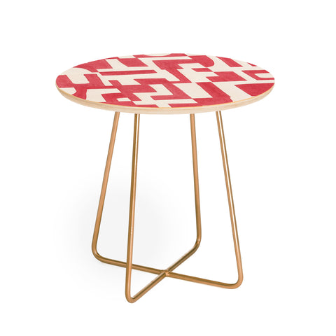 Alisa Galitsyna Red Puzzle Round Side Table