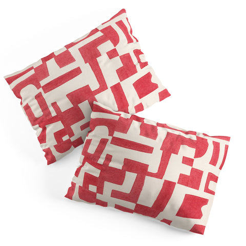 Alisa Galitsyna Red Puzzle Pillow Shams