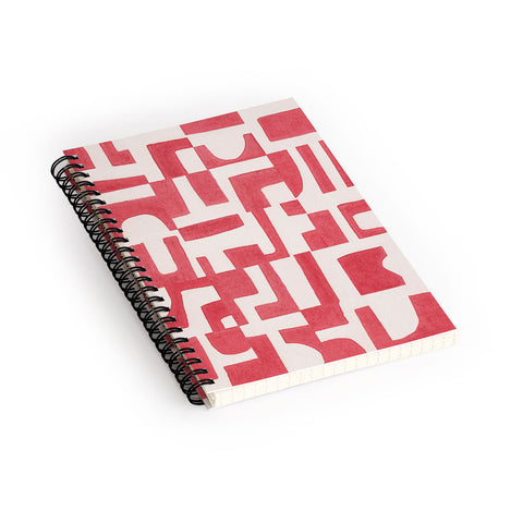 Alisa Galitsyna Red Puzzle Spiral Notebook