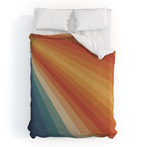 Alisa Galitsyna Retro 70s Sunrays Duvet Cover