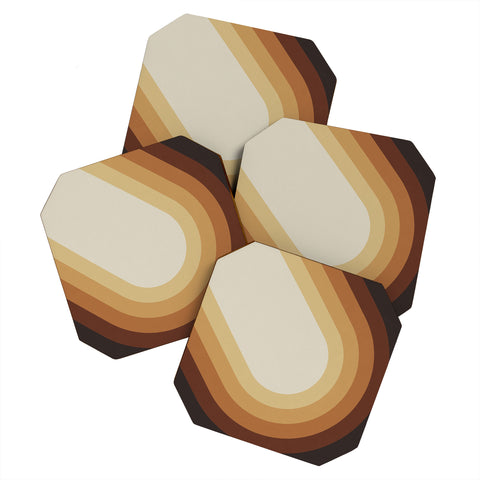 Alisa Galitsyna Retro Brown Coaster Set