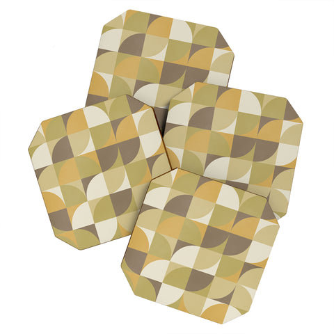 Alisa Galitsyna Retro Geometry I Coaster Set