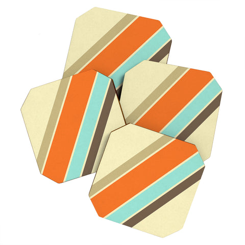 Alisa Galitsyna Retro Stripes Coaster Set