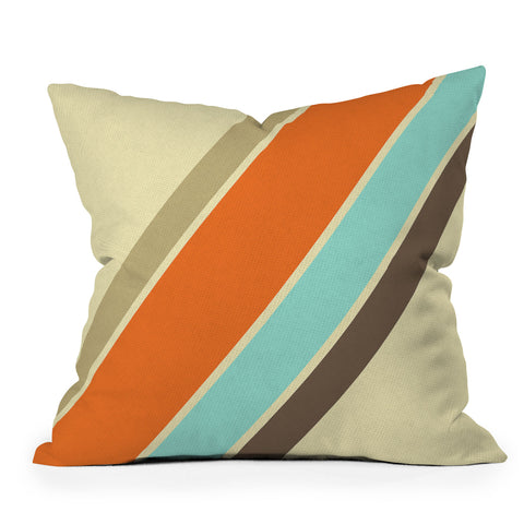 Alisa Galitsyna Retro Stripes Outdoor Throw Pillow