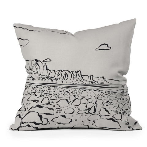 Alisa Galitsyna Rocky Landscape Outdoor Throw Pillow