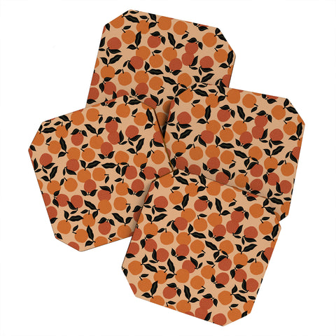 Alisa Galitsyna Seamless Citrus Pattern Coaster Set