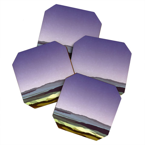 Alisa Galitsyna Sunset over the Valley Coaster Set