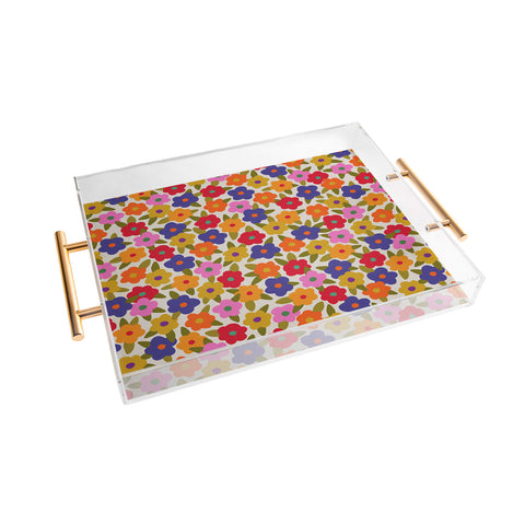 Alisa Galitsyna Tiny Flower Pattern Acrylic Tray