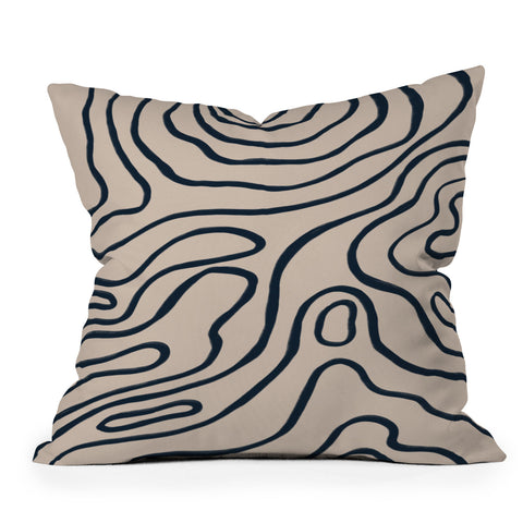 Alisa Galitsyna Topographic Map Outdoor Throw Pillow